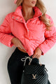 Doorbuster Ready For Snow Crop Puffer Jacket (Pink) - NanaMacs