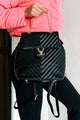 Never Looking Back Faux Leather Backpack Purse (Black) - NanaMacs