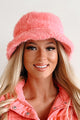 Doorbuster It's Hat Season Faux Fur Bucket Hat (Pink) - NanaMacs