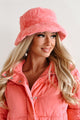 Doorbuster It's Hat Season Faux Fur Bucket Hat (Pink) - NanaMacs