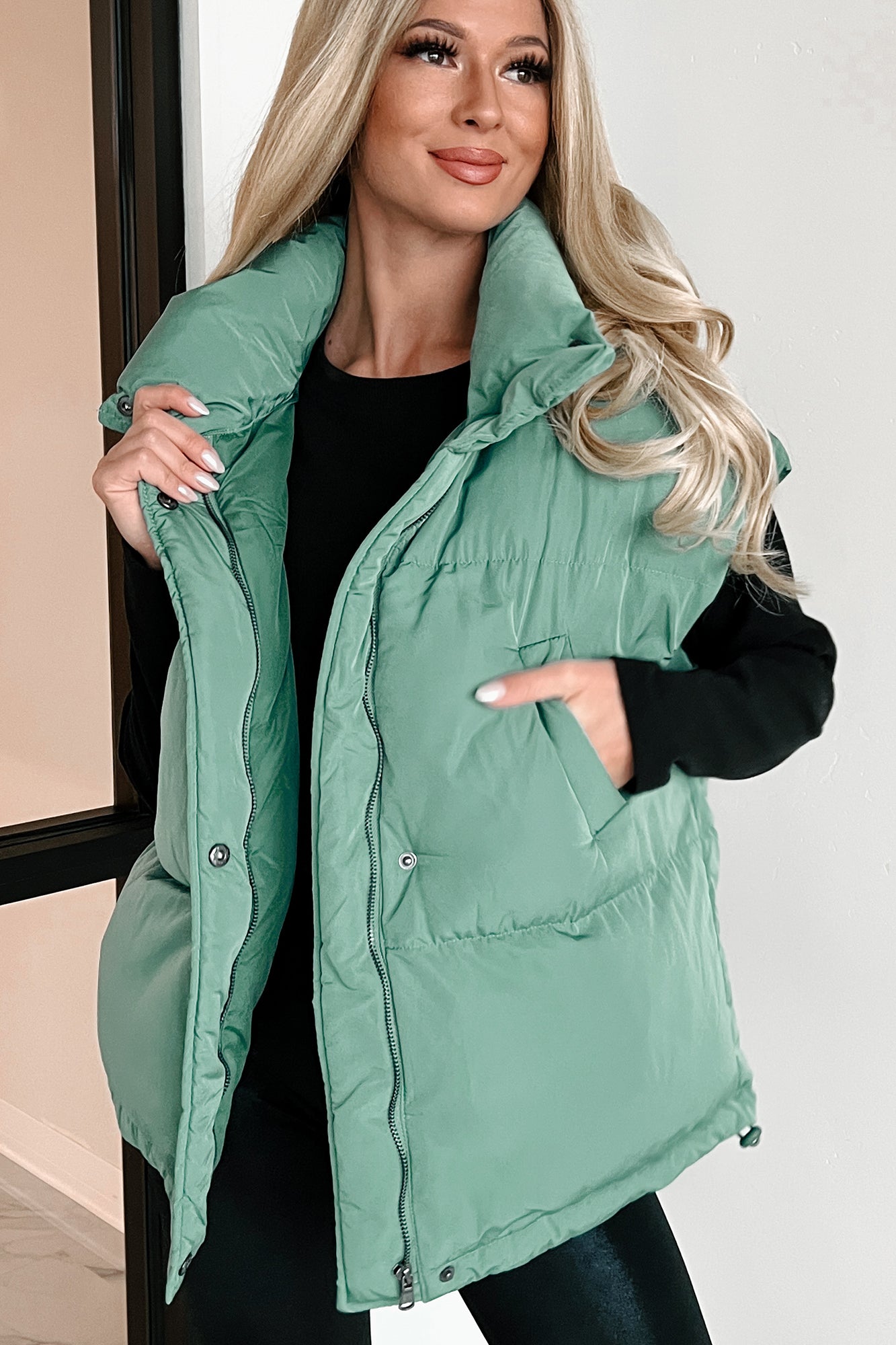 Mint green hotsell puffer vest