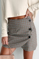 Doorbuster Business Inquiries Plaid Wrap Skirt (Brown Multi) - NanaMacs