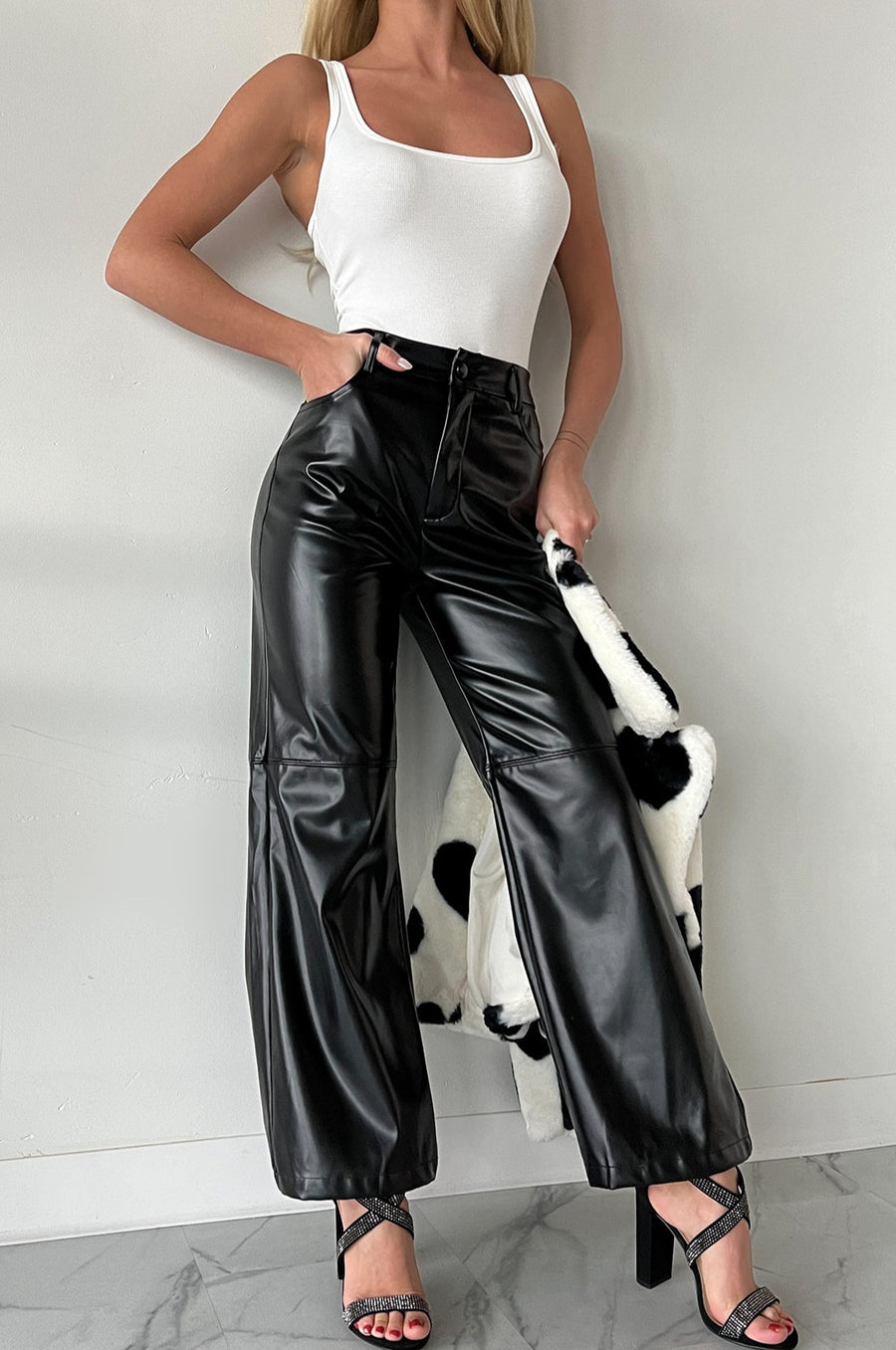 Made For The City Faux Leather Pants (Black) - NanaMacs