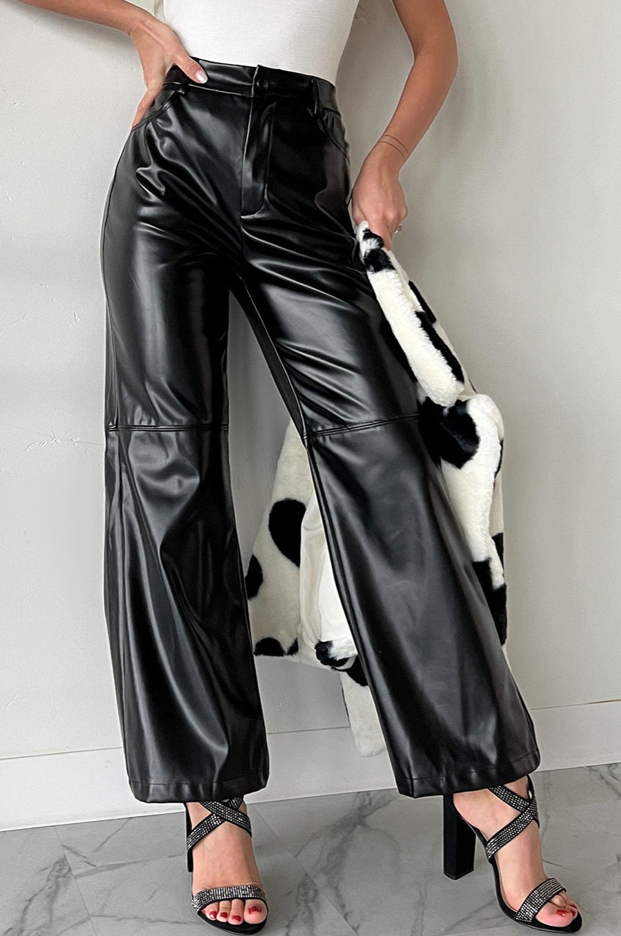 Made For The City Faux Leather Pants (Black) - NanaMacs