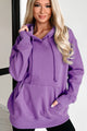 That's Crazy Talk Oversized Fleece Hoodie (Purple) - NanaMacs