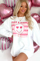 "Hugs & Kisses" Corded Graphic Crewneck (White) - Print On Demand - NanaMacs