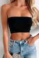 Simplifying Life Ribbed Bandeau (Black) - NanaMacs