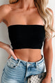 Simplifying Life Ribbed Bandeau (Black) - NanaMacs