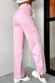 Casual Connections High Waisted Cargo Jeans (Light Pink) - NanaMacs