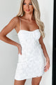 Time Stood Still Lace Mini Dress (White) - NanaMacs