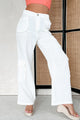 Trendy In Thailand Linen Cargo Pants (White) - NanaMacs