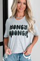 "Honeymooner" Graphic Crop Tee (Athletic Heather) - Print On Demand - NanaMacs