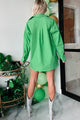 Quick Remarks Oversized Button-Down Shirt (Green) - NanaMacs