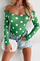 Irish & Stylish Square Neck Shamrock Print Bodysuit (Green) - NanaMacs