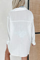 Upscale Style Oversized Button-Down Shirt (White/Black) - NanaMacs
