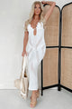 Cool By The Pool Open Knit Swim Cover Dress (White) - NanaMacs