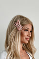 Cute Hair Don't Care Three Piece Bow Hair Clip Set (Pink) - NanaMacs