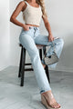 Demi High Rise Flying Monkey 90's Vintage Flare Jeans (Light) - NanaMacs