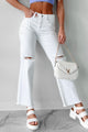 Portia High Rise Slim Straight Jeans (Optic White) - NanaMacs