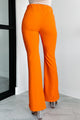 Style Stance High Waist Flare Pants (Tangerine) - NanaMacs