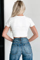 Brenden Cropped Baby Tee (Off White) - NanaMacs