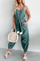 Showing My Hand Backless Jumpsuit (Green) - NanaMacs