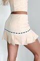 Take My Picture Pleated Mini Skirt (Beige) - NanaMacs