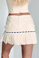 Take My Picture Pleated Mini Skirt (Beige) - NanaMacs