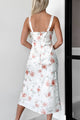 Endlessly Sophisticated Floral Midi Dress (Ivory/Coral) - NanaMacs