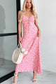 Charismatic Appeal Tie-Front Floral Maxi Dress (Pink Multi) - NanaMacs