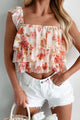 Flirty Potential Tiered Mesh Crop Top (Multi) - NanaMacs