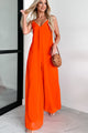 Take The Chance Wide Leg Jumpsuit (Red) - NanaMacs