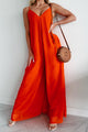 Take The Chance Wide Leg Jumpsuit (Red) - NanaMacs