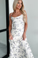 Whispering Petals Floral Maxi Dress (Ivory) - NanaMacs