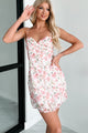 Delicate Perfection Floral Mini Dress (White/Pink) - NanaMacs