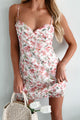 Delicate Perfection Floral Mini Dress (White/Pink) - NanaMacs