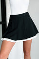 Stopping Traffic Pleated Contrast Mini Skirt (Black/White) - NanaMacs