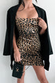 On The Prowl Leopard Print Mini Dress (Brown) - NanaMacs