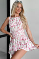 Love Without End Backless Floral Romper (Pink Floral) - NanaMacs