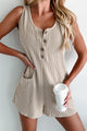 Restless Mind Urban Ribbed Romper (Sand) - NanaMacs