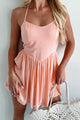 Completely Endearing Halter Mini Dress (Pink) - NanaMacs