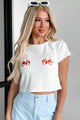 Caught You Staring Cherry Graphic Tee (Off White) - NanaMacs