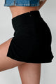 Take Me Downtown Slit Front Mini Skirt (Black) - NanaMacs