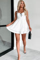 I'm Worth It Sweetheart Mini Dress (Off White) - NanaMacs