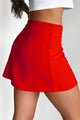 Take Me Downtown Slit Front Mini Skirt (Red) - NanaMacs