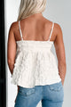 The Sweetest Sound Textured Babydoll Tank (Cream) - NanaMacs