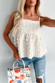 The Sweetest Sound Textured Babydoll Tank (Cream) - NanaMacs