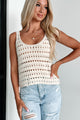 California Coast Crochet Tank Top (Cream) - NanaMacs