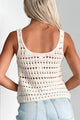 California Coast Crochet Tank Top (Cream) - NanaMacs