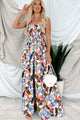 Lovely In Lanai Strapless Floral Jumpsuit (Multi) - NanaMacs